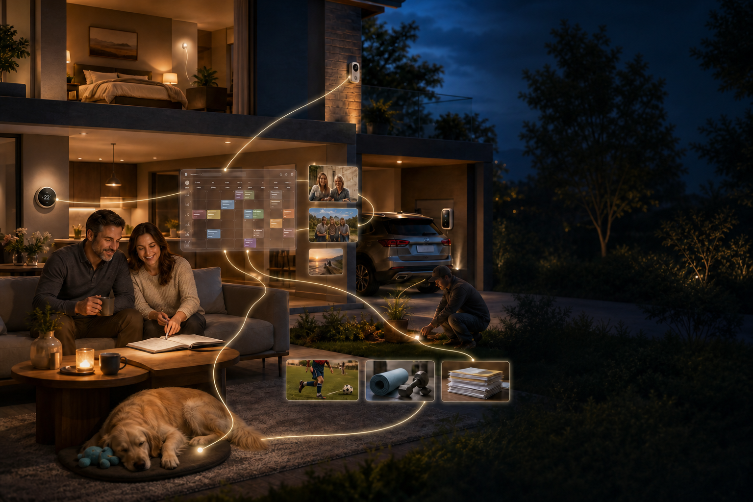 ModernKeep’s connected home brand illustration